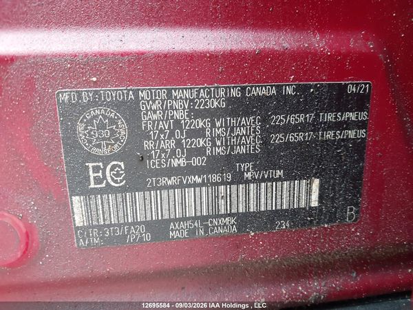 2021 TOYOTA RAV4 XLE HV