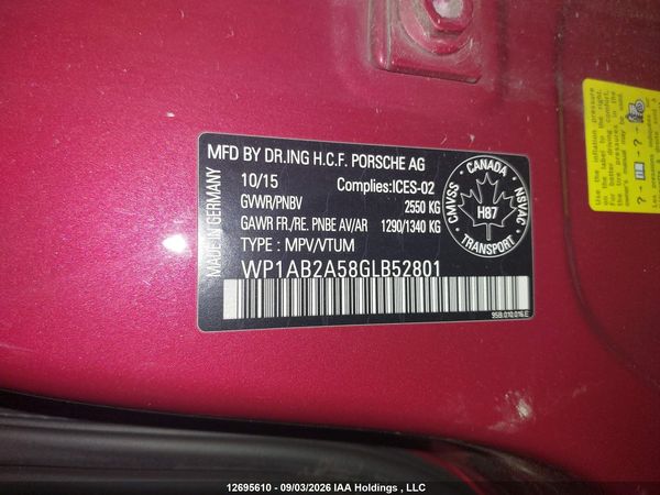 2016 PORSCHE MACAN S