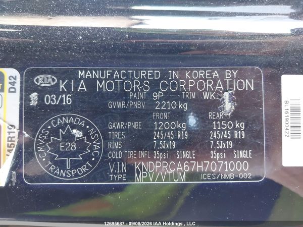 2017 KIA SPORTAGE SX TURBO