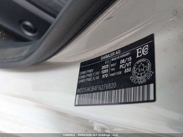 2015 MERCEDES-BENZ CLA 250 4MATIC — I21