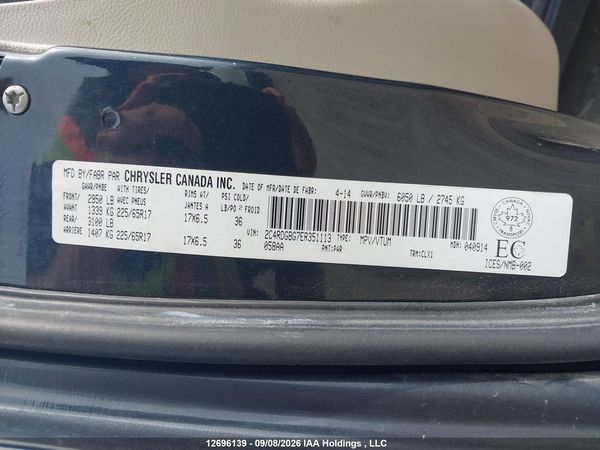 2014 DODGE GRAND CARAVAN SE/SXT — I9