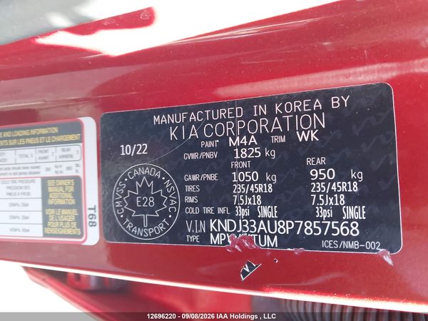 2023 KIA SOUL EX/EX PREMIUM/EX+ — I19