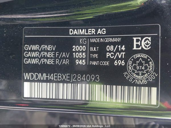 2014 MERCEDES-BENZ B250 — I9