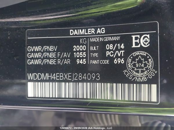 2014 MERCEDES-BENZ B250 — I19