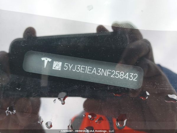 2022 TESLA MODEL 3 RWD/STANDARD RANGE