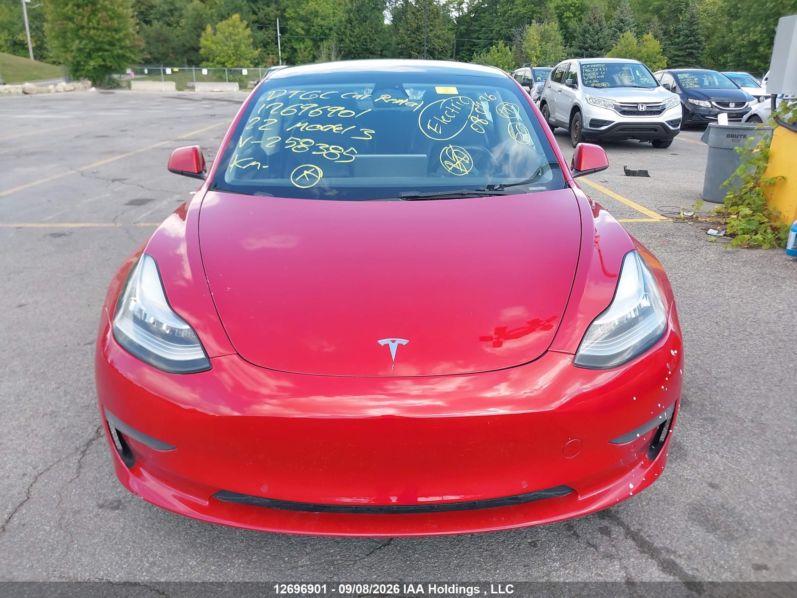 2022 TESLA MODEL 3 RWD/STANDARD RANGE