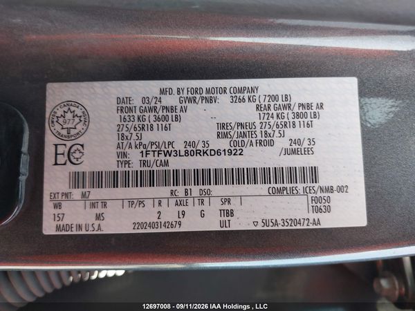 2024 FORD F-150 XLT — I18