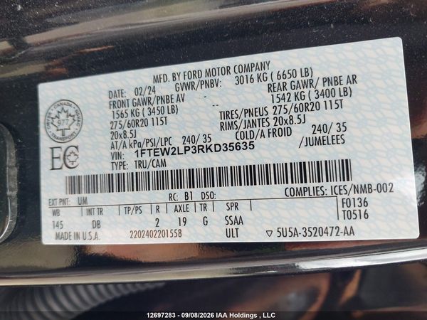 2024 FORD F-150 STX