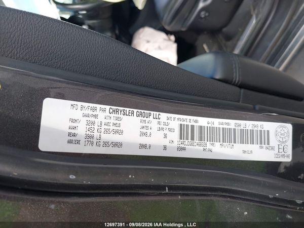 2014 DODGE DURANGO LIMITED — I9