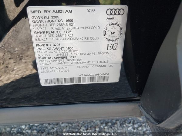 2023 AUDI E-TRON 55 PROGRESSIV — I19