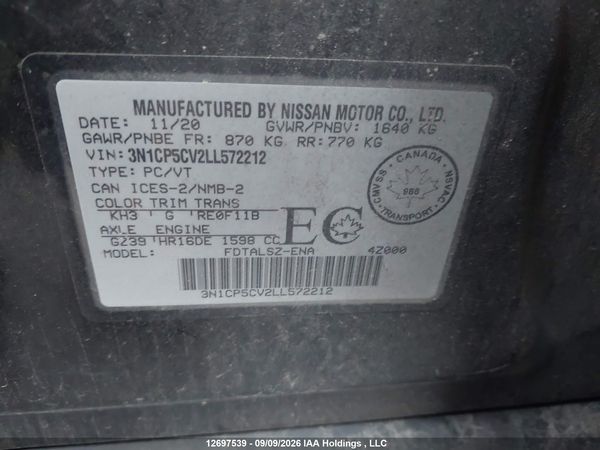 2020 NISSAN KICKS SV