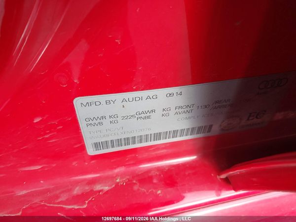 2015 AUDI A4 2.0T KOMFORT PLUS — I20