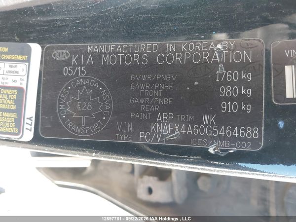 2016 KIA FORTE 1.8L LX/1.8L LX+ — I18