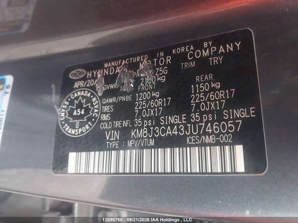2018 HYUNDAI TUCSON SE 2.0L — I9