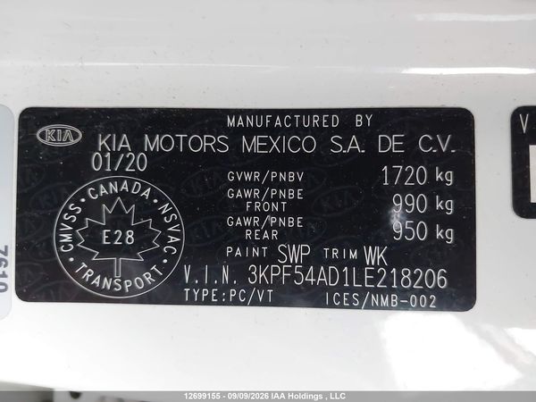 2020 KIA FORTE — I9