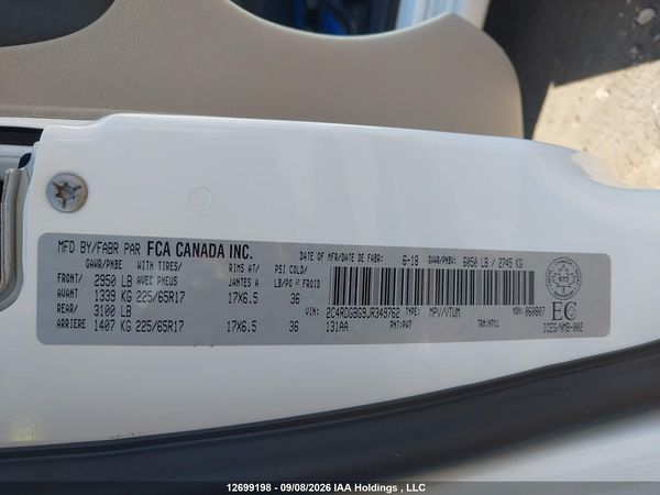 2018 DODGE GRAND CARAVAN SE — I18