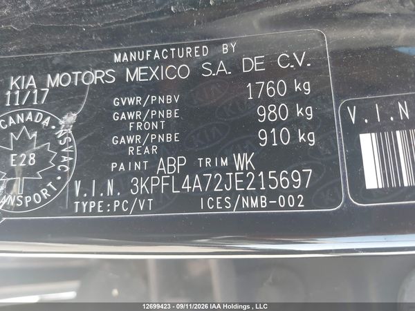 2018 KIA FORTE LX Pop,S,EX