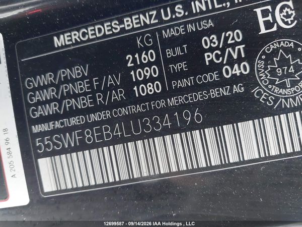 2020 MERCEDES-BENZ C 300 4MATIC