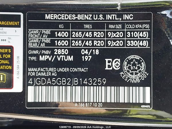 2018 MERCEDES-BENZ GLE 400 4MATIC