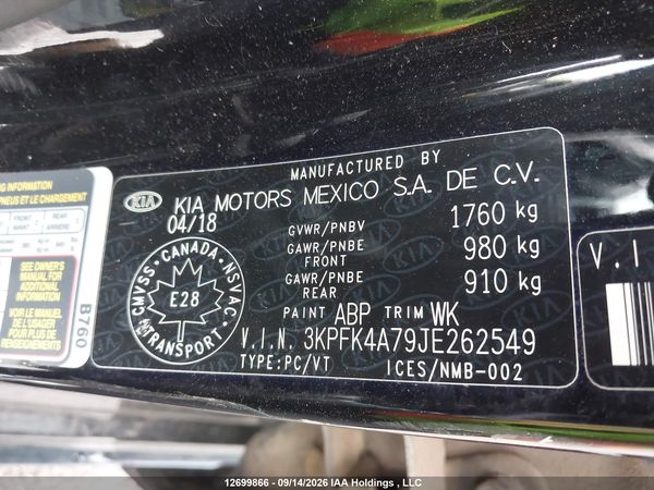 2018 KIA FORTE LX/LX+ — I9
