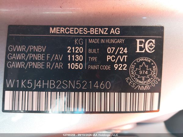 2025 MERCEDES-BENZ CLA 250 4MATIC — I18