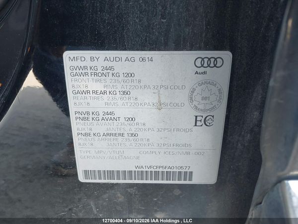 2015 AUDI Q5 2.0T TECHNIK