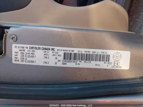 2014 DODGE GRAND CARAVAN CREW — I9