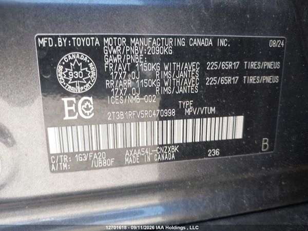 2024 TOYOTA RAV4 LE — I9
