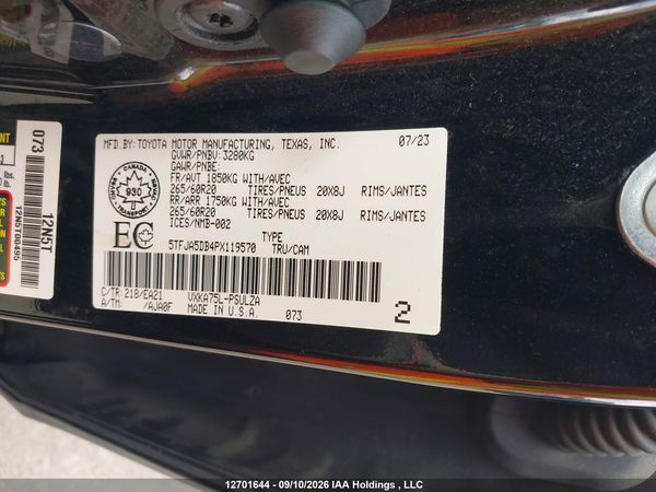 2023 TOYOTA TUNDRA LIMITED