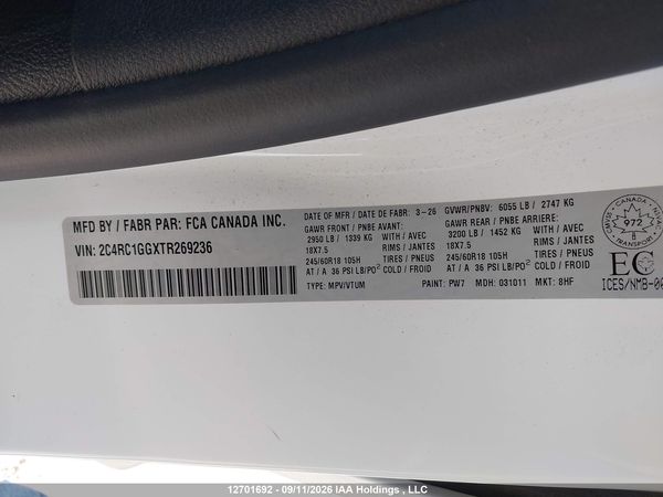 2026 CHRYSLER PACIFICA LIMITED