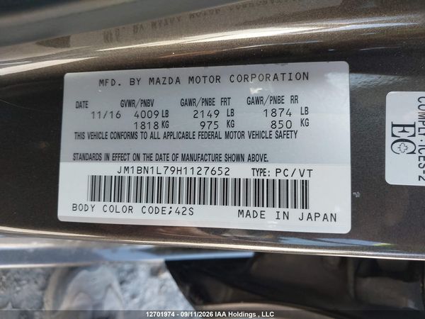 2017 MAZDA MAZDA3 Touring — I19
