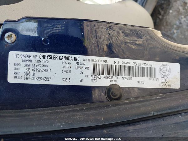 2015 DODGE GRAND CARAVAN CREW — I9