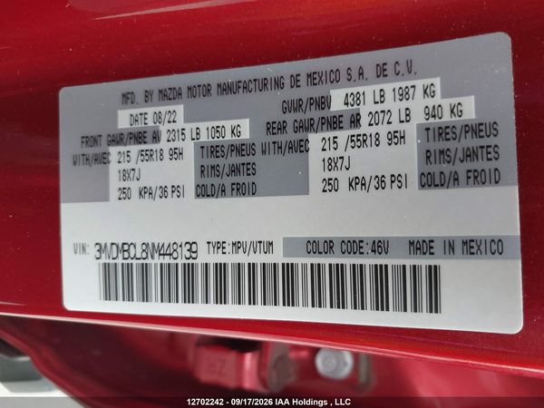 2022 MAZDA CX-30 GS — I9
