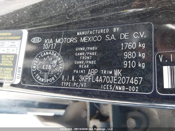2018 KIA FORTE LX Pop,S,EX — I9