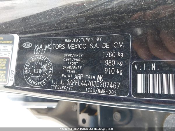 2018 KIA FORTE LX Pop,S,EX — I18