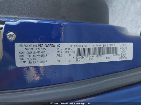 2020 DODGE GRAND CARAVAN PREMIUM PLUS