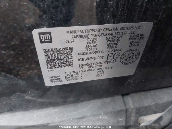 2024 CHEVROLET TAHOE K1500 — I9