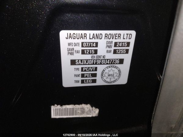 2015 JAGUAR XF 3.0 SPORT AWD — I9
