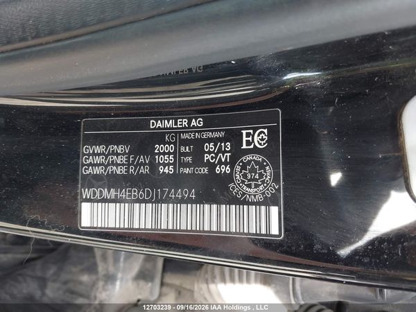 2013 MERCEDES-BENZ B250 — I9
