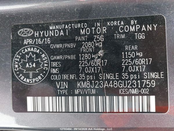 2016 HYUNDAI TUCSON SE — I18