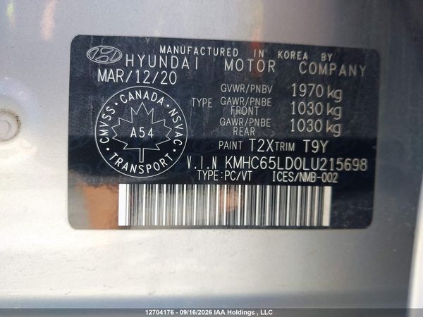 2020 HYUNDAI IONIQ SE — I9