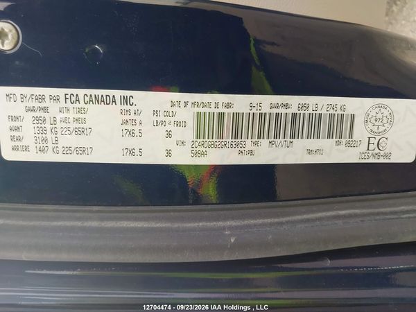 2016 DODGE GRAND CARAVAN SE — I9