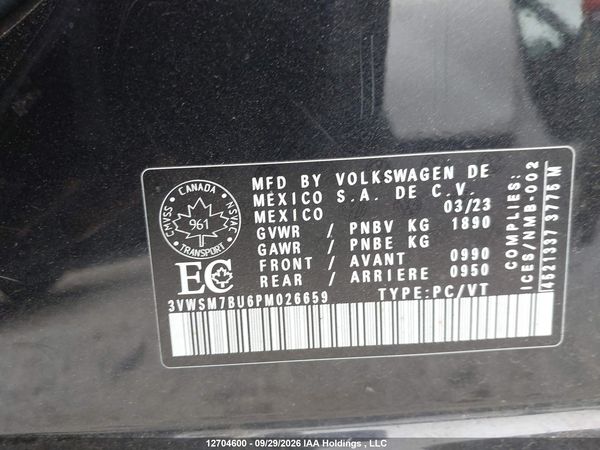 2023 VOLKSWAGEN JETTA Comfortline w/ Sport Pkg — I9
