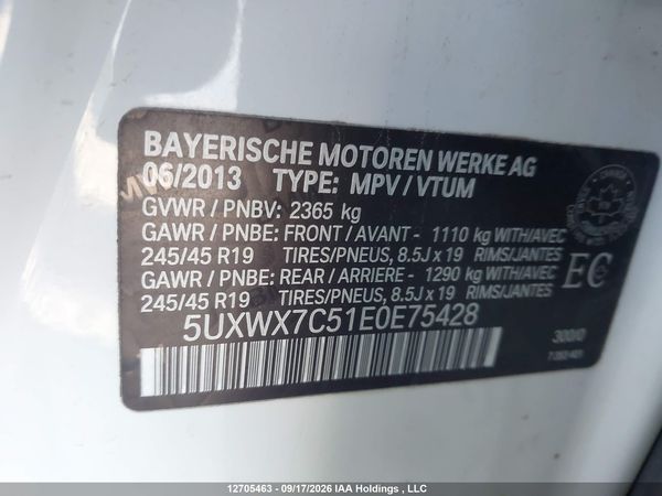 2014 BMW X3 XDRIVE35i — I18