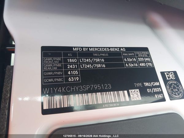 2025 MERCEDES-BENZ SPRINTER 2500 907 (VS30) — I9