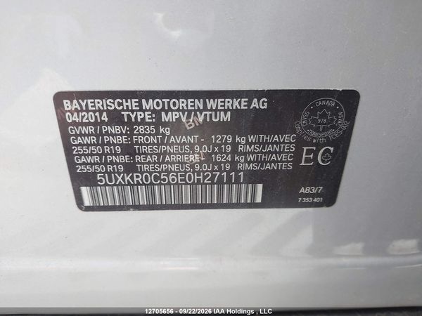 2014 BMW X5 XDRIVE35I — I9