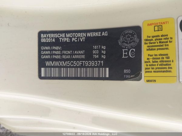 2015 MINI 3 DOOR COOPER — I9