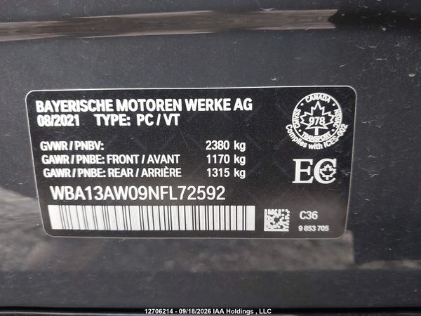 2022 BMW M440XI GRAN COUPE — I9
