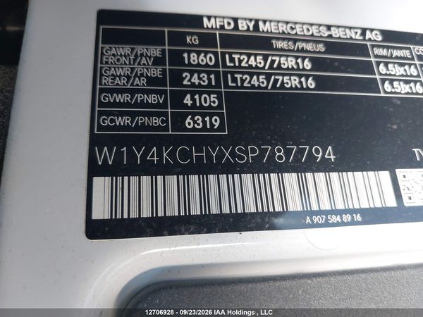 2025 MERCEDES-BENZ SPRINTER 2500 907 (VS30) — I9