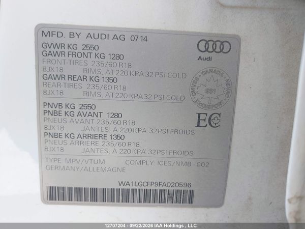 2015 AUDI Q5 PREMIUM PLUS — I9